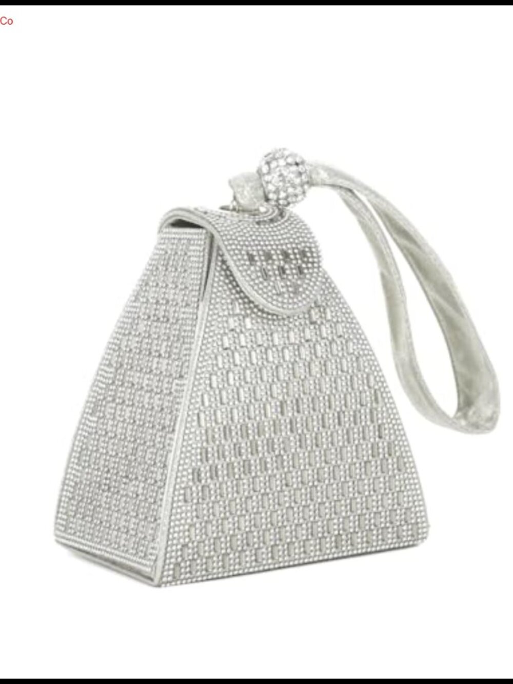 Rhinestone Crystal Clutch Evening Bag Pyramid Wristlet for Wedding Formal